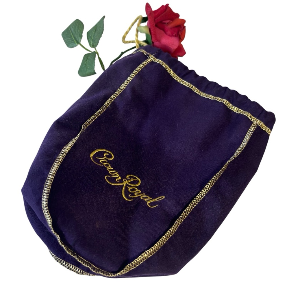 Crown Royal purple felt bag drawstring  EMB